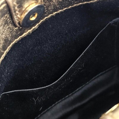 美品 イヴサンローラン リボン ハンドバッグ ゴールド ヴィンテージ Yves Saint Laurent ribbon handbag gold vintage one item only