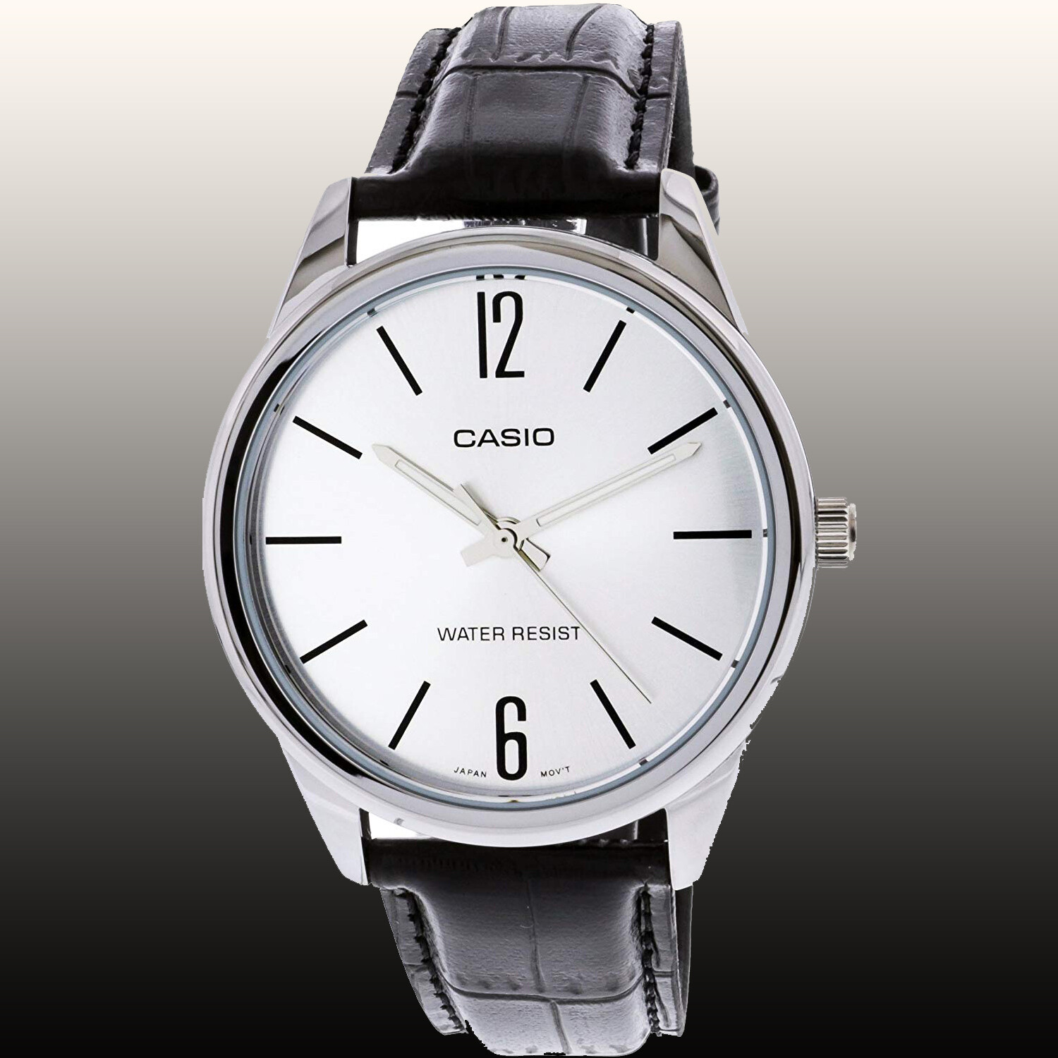 Casio Mtp-v005l-7b Men's Standard Analog Black Leather Band Silver Dial  Watch for sale online | eBay