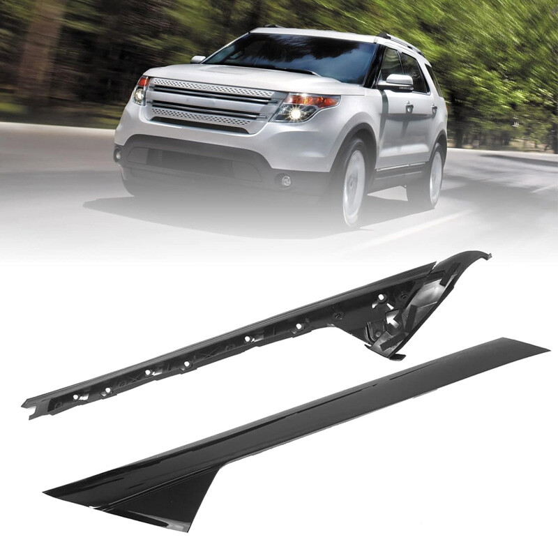 Pair Left Right Side Windshield A-Pillar Molding Trim for 11-19 Ford Explorer 