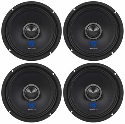(4) Rockville RXM68 6.5'' 600w 8 Ohm Mid-Bass Drivers Car Speakers, Mid-Range