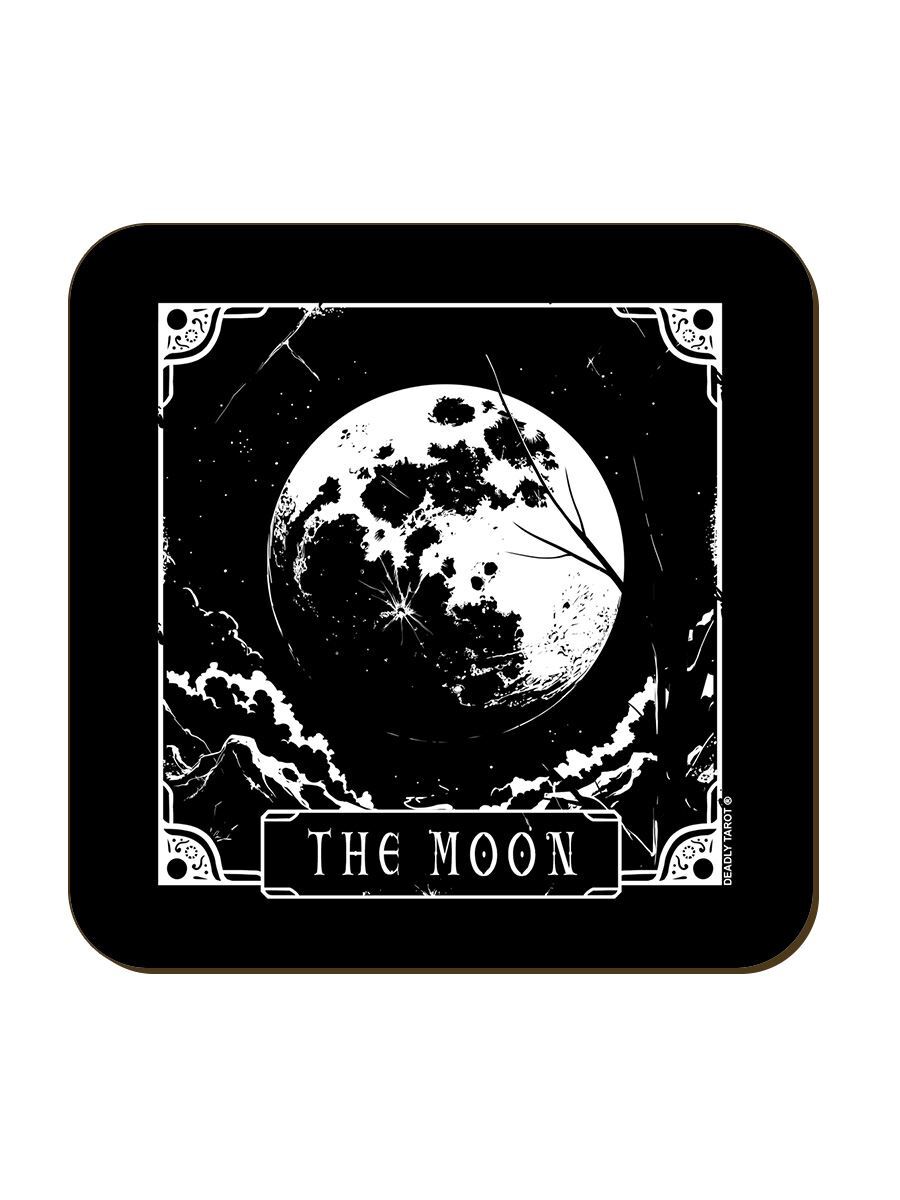 Deadly Tarot Coaster The Moon Black 9.2x9.2cm