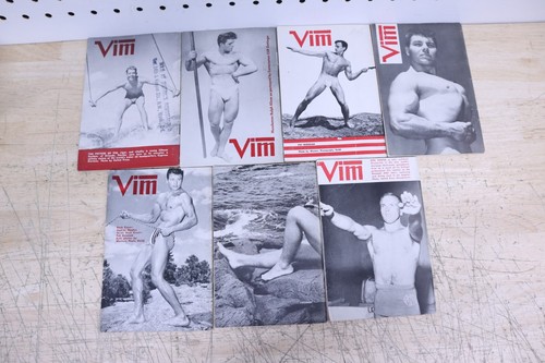 Nice Lot x7 VIM 1955 1956 Male Beefcake Magazine Vintage Gay Interest Magazines - Picture 5 of 8