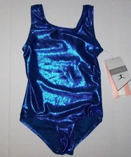 Danskin Leotard Bodysuit  Hologram Foil Mystique Gymnastics New Child Girl S 4 5