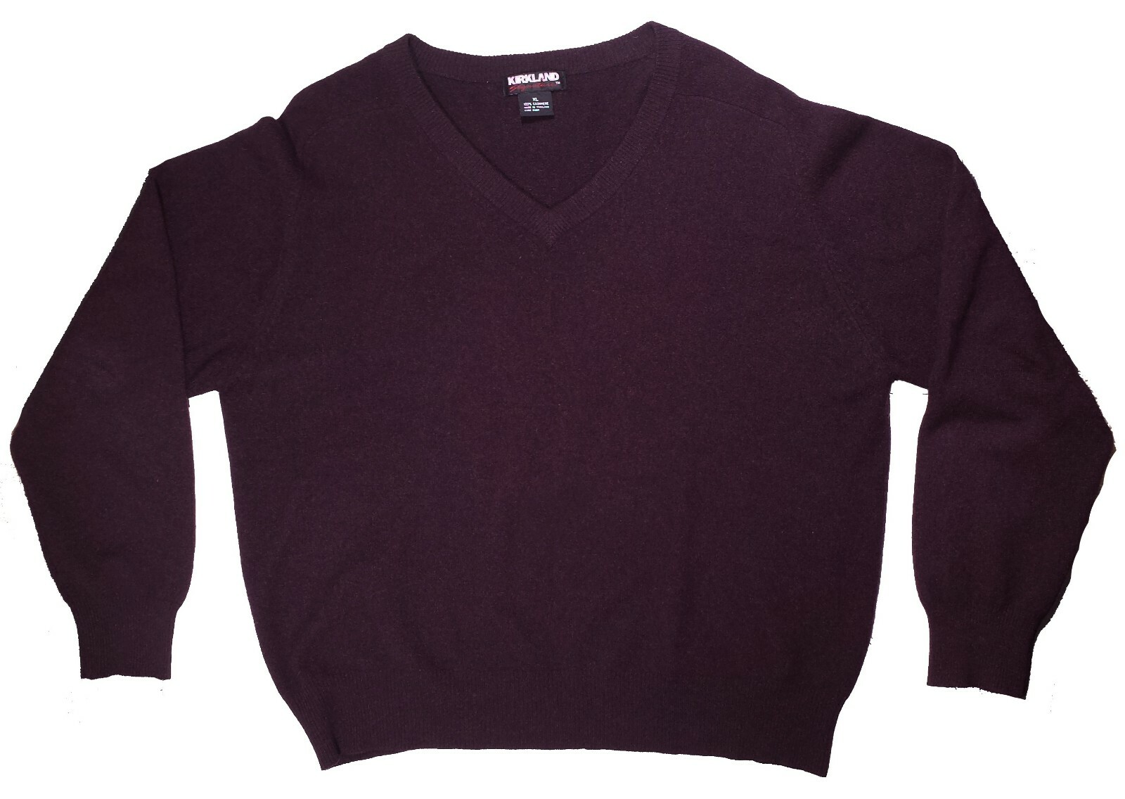 Kirkland Signature Mens Sweater XL 100 Cashmere Burg… Gem