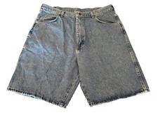 Wrangler Vtg Jean Shorts Jorts Men's 38 Made in USA Light Wash