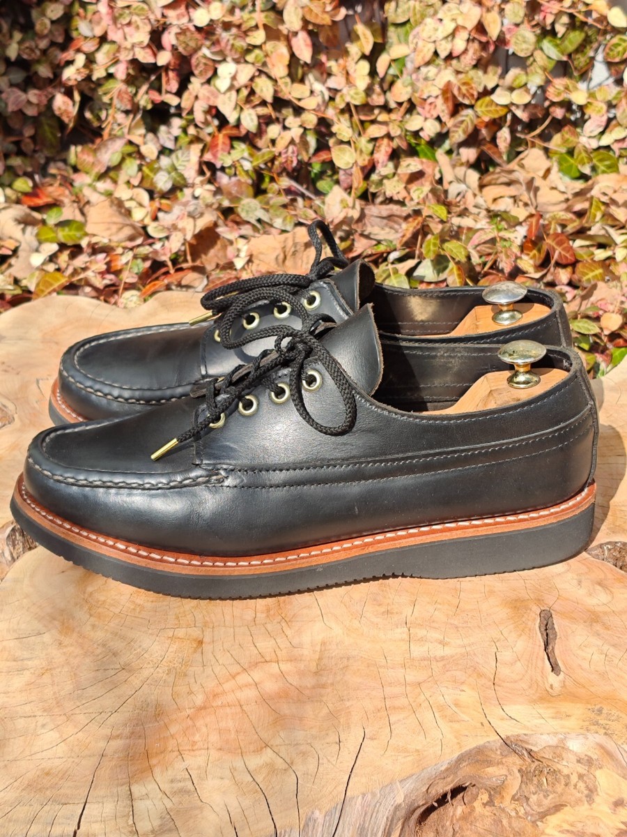 Russell Moccasin Fishing Oxford US 8 E Black Chromexcel Russell Moccasin Fishing Oxford US 8 E Black Chromexcel