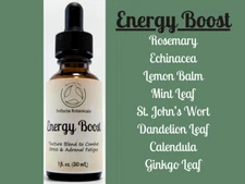 ENERGY BOOST Herbal Tincture Blend / Liquid Extract / Organic Apothecary Herbs