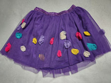 Girls XL 14 Children's Place Purple Layered Skirt with Flowers