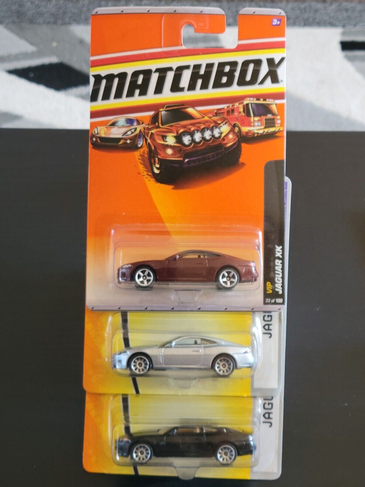 Matchbox 2006 Lot of (3) Jaguar XK Black, Silver, and Brown New!!!!