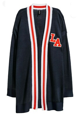 H&M jacquard knit LA cardigan size M