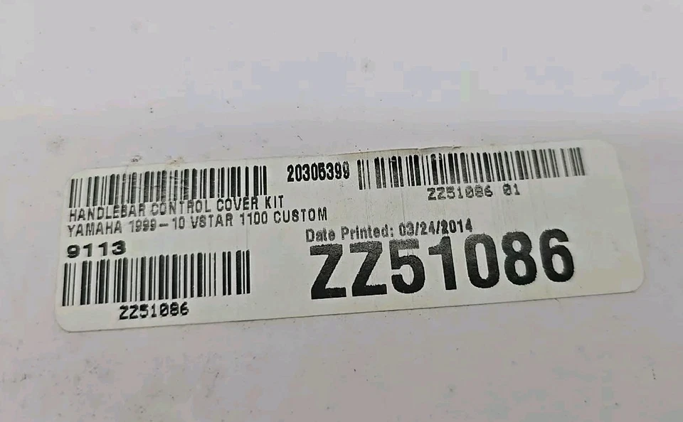 Kuryakyn 9113 Handlebar Control Covers For Yamaha V Star 1100 Custom New  - Image 4 of 4