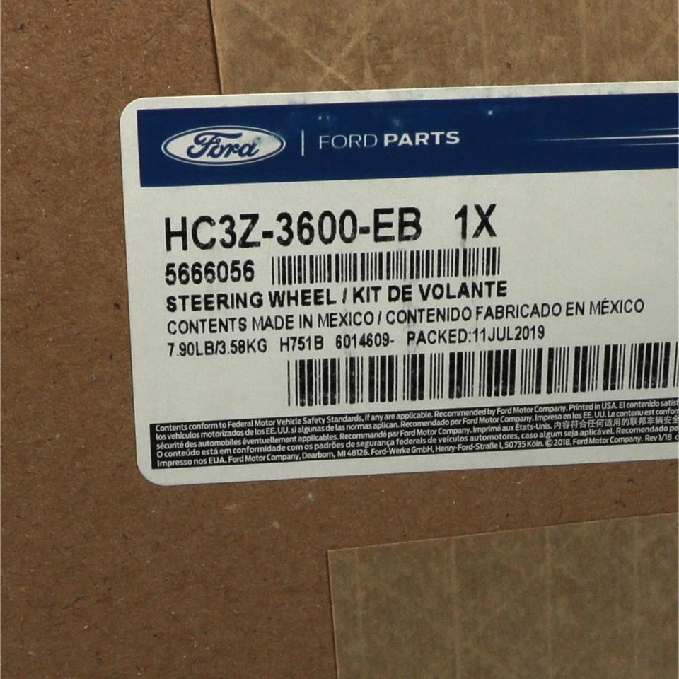 Volante de cuero Ford F-250 F-350 Super Duty 2017-2022 OEM NUEVO HC33Z3600EB Foto 3 de 3