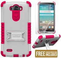 White Pink Tri-shield Soft Skin Hard Case Stand Screen Protector For Lg G3 Phone on sale White Pink Tri-shield Soft Skin Hard Case Stand Screen Protector For Lg G3 Phone on sale