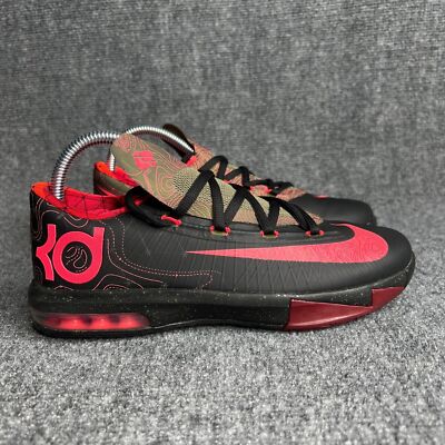 Nike Air Zoom KD VI 6Y Womens 7.5 Kevin Durant Meteorology Black