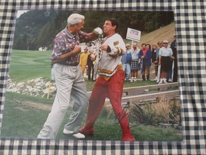 ADAM SANDLER HAPPY GILMORE SIGNED 11x14 PHOTO w/BOB BARKER ...