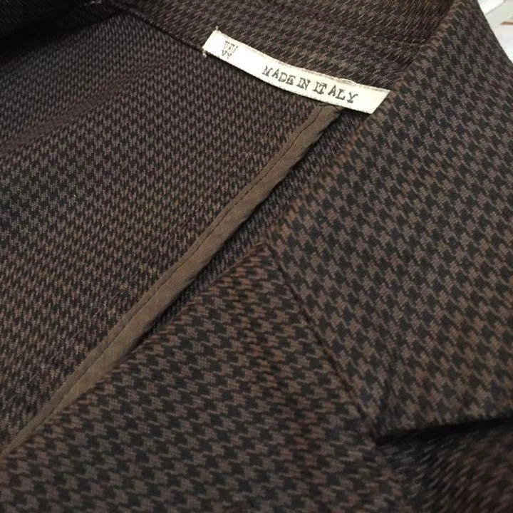 Cantarelli Jacket Men's Size 44 tailored jacket Dark brown cotton jacket #V3947 - Image 2 of 4