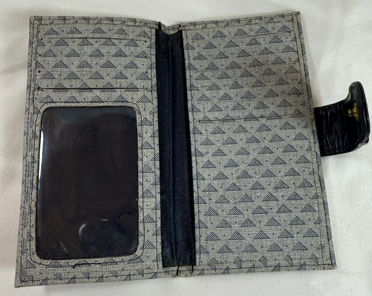vtg 80s Liz Claiborne Purse Cross body Wallet Lot Gray Navy Blue