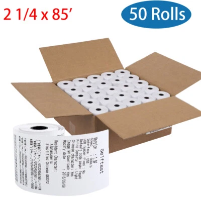50 Roll 2 1/4" x 85' Thermal Paper Cash Register Credit Card POS Receipt Paper