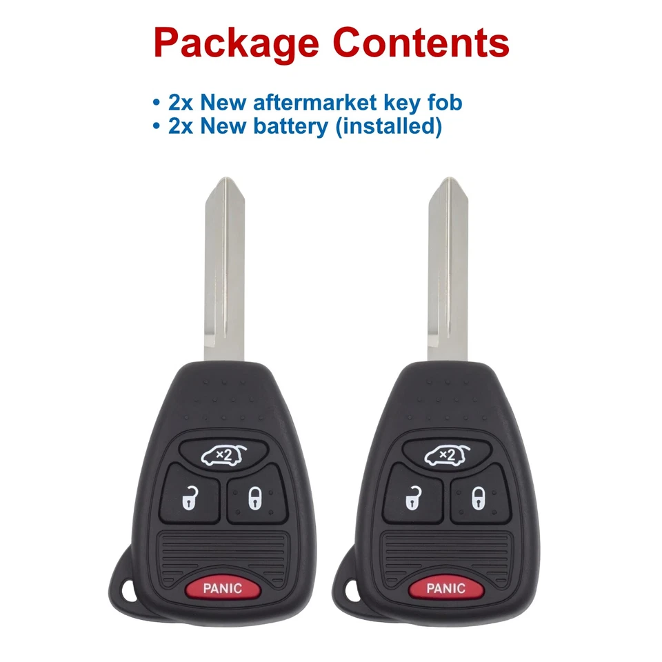 Llavero nuevo de 2 piezas para Dodge Ram 1500 2500 3500 4500 5500 2006 2007 2008 2009 2010 Foto 3 de 3