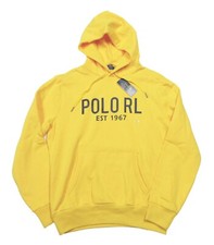 Polo Ralph Lauren Men's Yellow POLO RL 1967 Graphic Fleece Pullover Hoodie