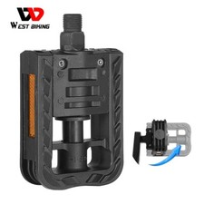 WEST BIKING Foldable Bicycle Pedals Nylon Cycling Folding Bike Pedals 9/16in