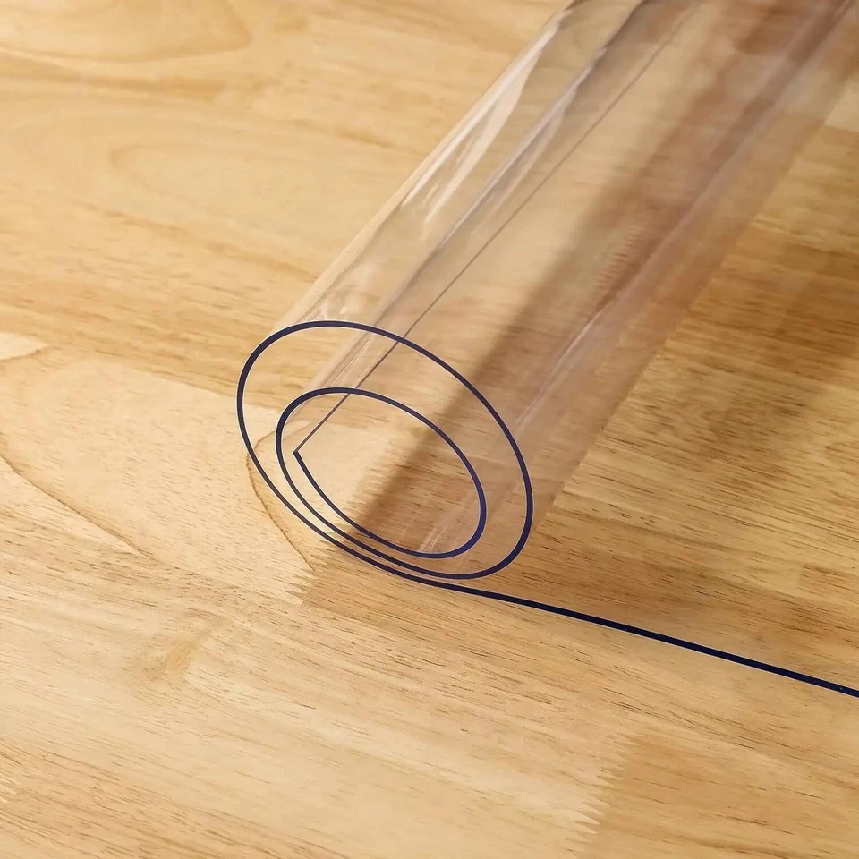1.5mm Thick Clear Table Cover Protector, Clear Table Protector for Dining Room - Image 2 of 4