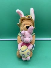 DISNEY WINNIE THE POOH AND PIGLET EASTER BONNET  EGG BEANIE PLUSH BEAN BAG