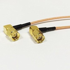 SMA male right angle to RP SMA male right angle cable assembly RG316 30cm NEW G