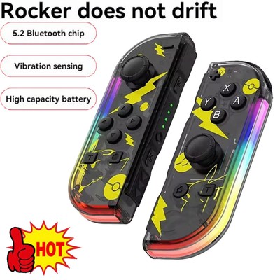 Joy Con Controller 2er Set mit LED, Wireless Gamepad für Nintendo Switch/OLED