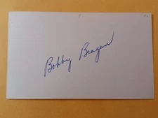 Bobby Bragan (d. 2010) Signed Index Card - Phillies, Dodgers - Pirates, Braves-C