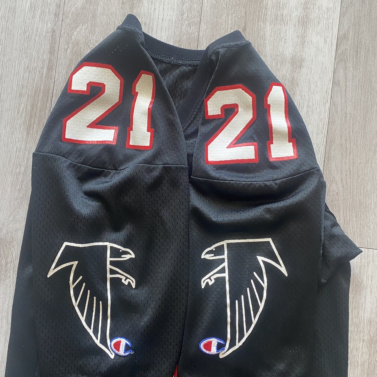 その他 DEION SANDERS ATLANTA FALCONS #21 jersey NFL Legacy Jersey Atlanta Falcons Deion Sanders #21 – Broskiclothing