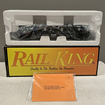 MTH Railking Auto Transport 30-7670 Flat Car w/ (2) ERTL '67 Camaros NEW