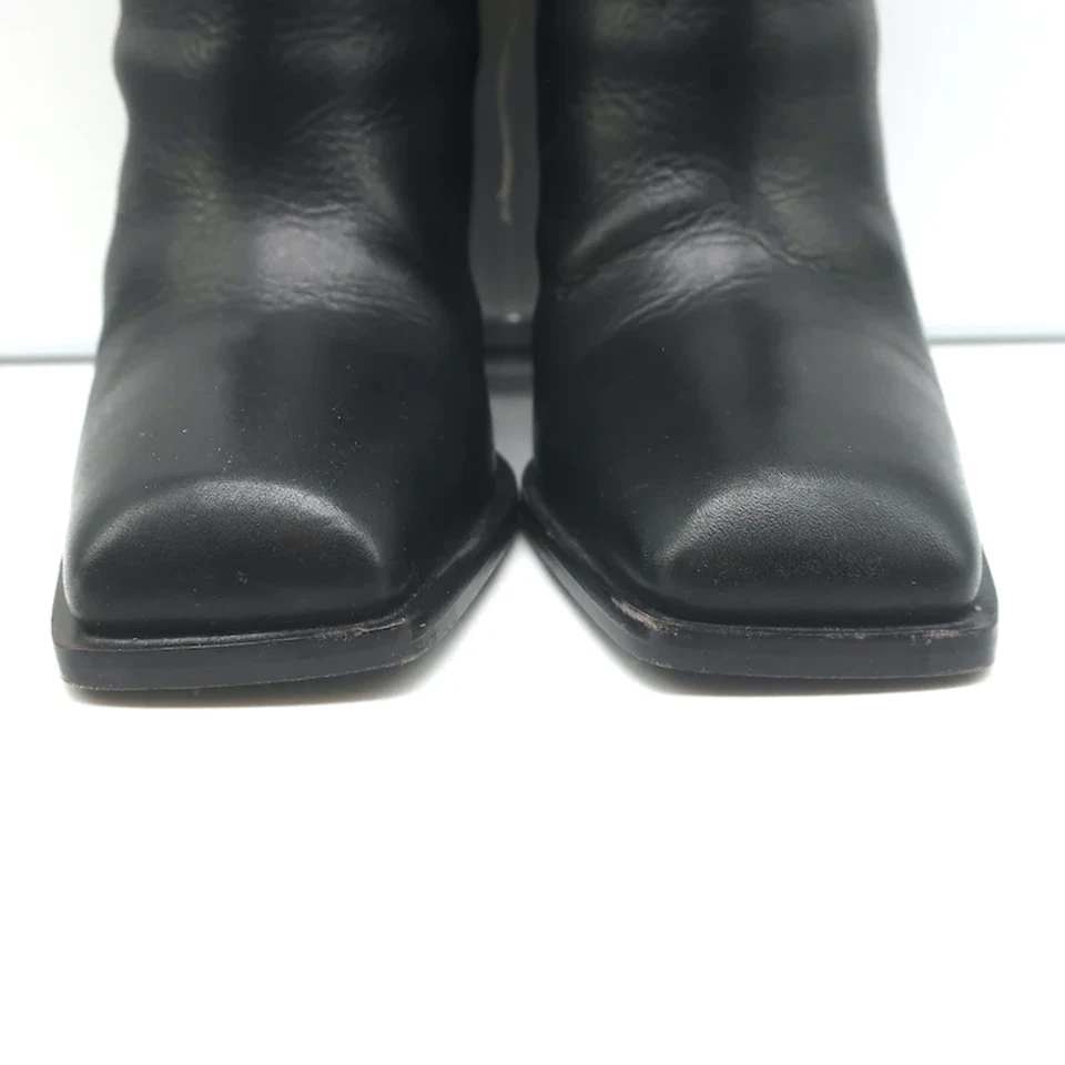 Saint Laurent Jodie 105 Botines Western Corte Cuero Negro Talla 38.5 Foto 4 de 4