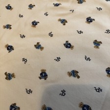 Ralph Lauren Baby Boy Blanket Polo Bear Receiving Soft Cotton White 31 X 25  