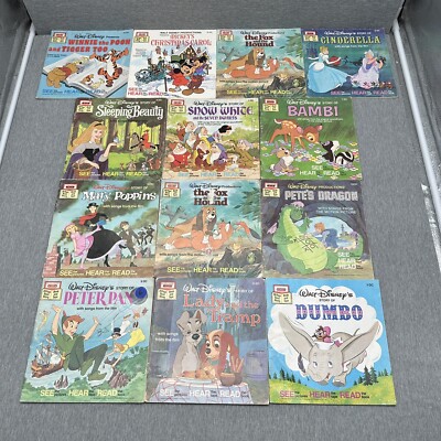 Walt Disney Storyteller 24 Page Read-Along Book Lot Of 13