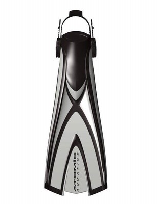 Atomic Aquatics X1 Fin Open Heel  All Sizes for Scuba Snorkeling Silver