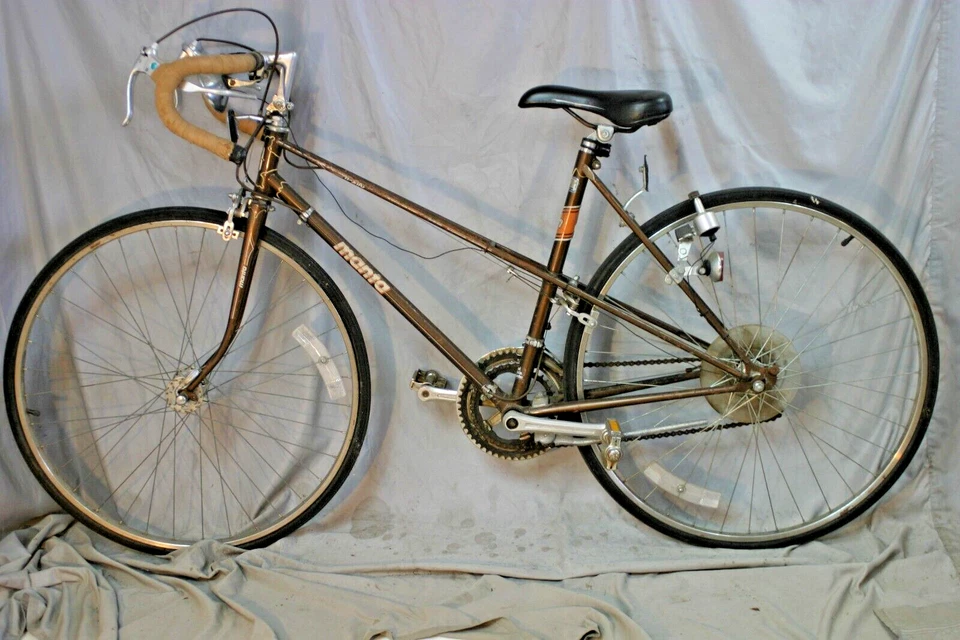 1974 Manta Винтажный Туристический Велосипед 50 см Маленький StepThru Рифленая Сталь XX - Изображение 2 из 4