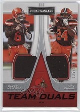 2019 Panini Rookies & Stars Team Duals 135/199 Baker Mayfield Nick Chubb 0p1q