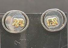 Elephant Cuff Link 2 tone