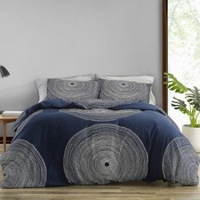 - Queen Duvet Cover Set, Smooth Cotton Percale Bedding with Matching Shams, L...