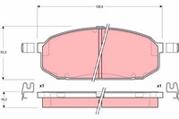 1X Trw GDB3153 Bremsbelagsatz Scheibenbremse FüR Mazda
