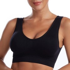 Women Sports Bra High Impact Seamless Padded Bra Workout Yoga Jump Exercise New