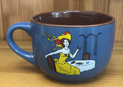 Cafe Boheme Coffee Creme Liqueur (French) Blue Coffee Mug Cup 14 oz Fancy Lady