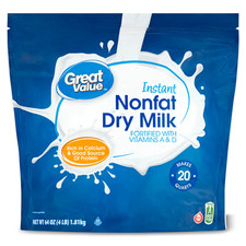 Instant Nonfat Dry Milk, 64 Oz Bag, Makes 20 Quarts, 80 Servings per Container