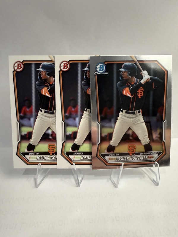 2026 Bowman Josuar Gonzalez Chrome/Paper LOT OF 3 BCP-56/BP-56 LOT OF 4 Giants