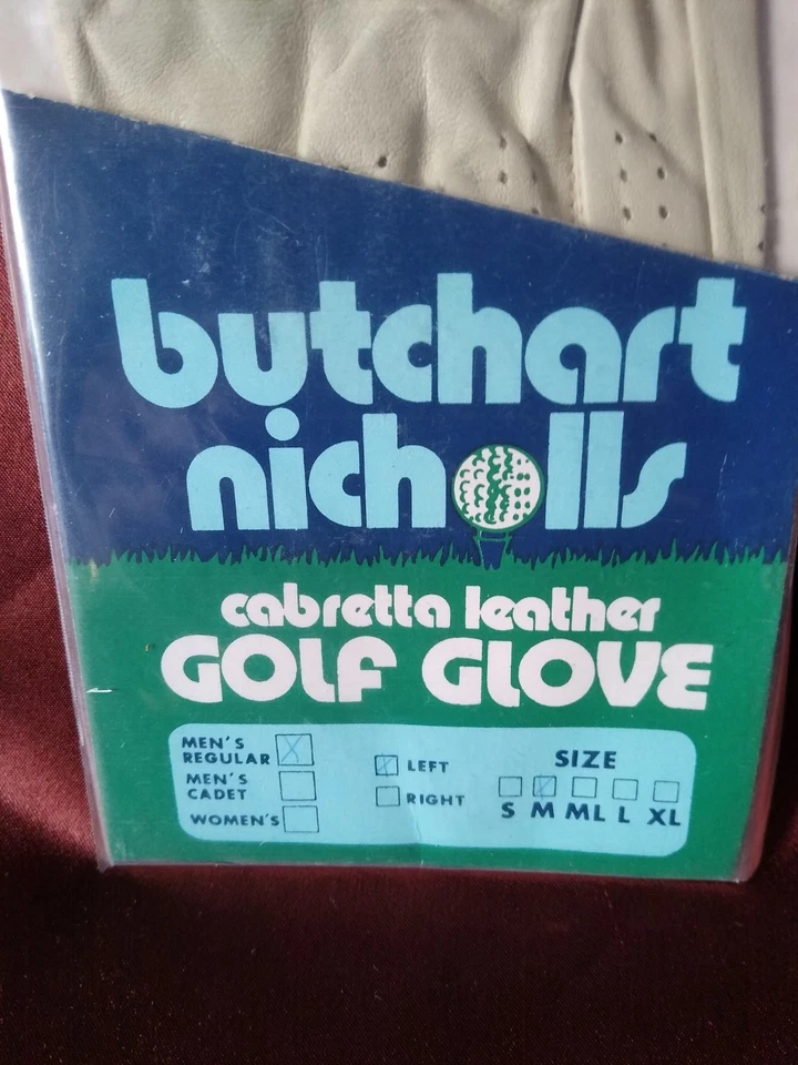 Guante de golf Butchart Nicholls de cuero para hombre regular M izquierda cuero #2 vintage nuevo de colección Foto 3 de 4