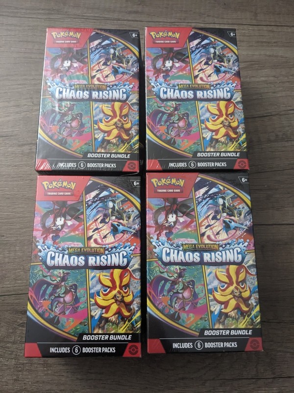 Pokemon TCG Chaos Rising Booster Bundle Lot of 4  - Brand New Sealed