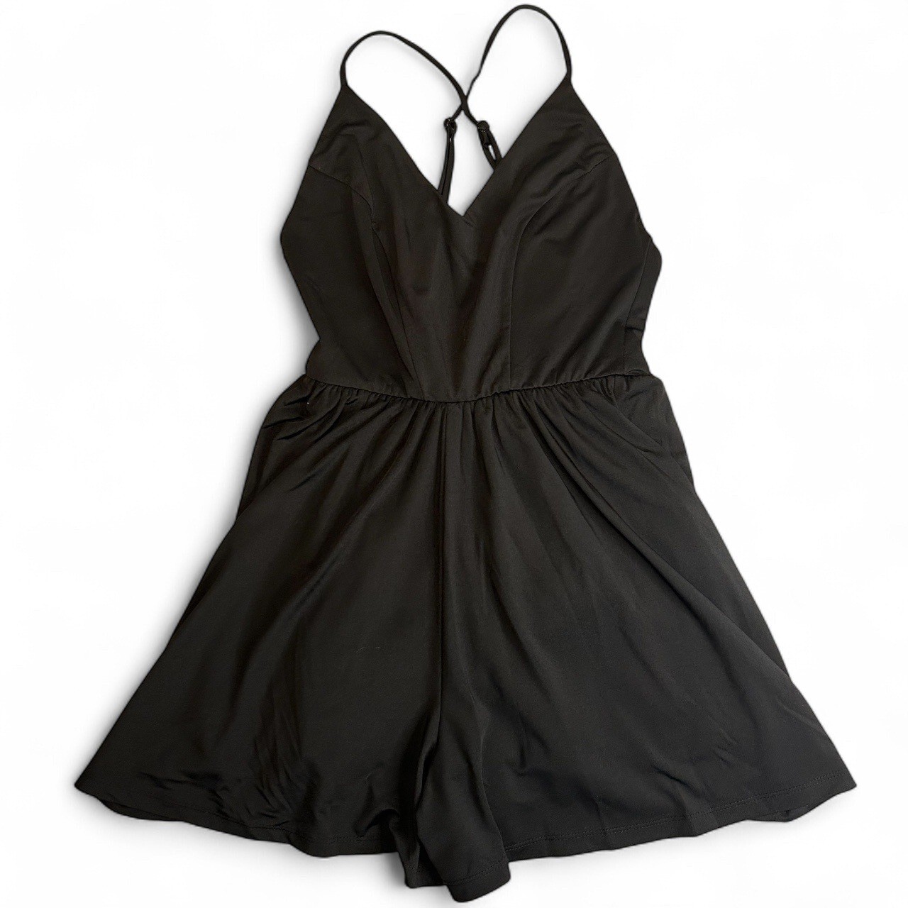 Favlux Black Romper Small Adjustable Spaghetti St… - image 1