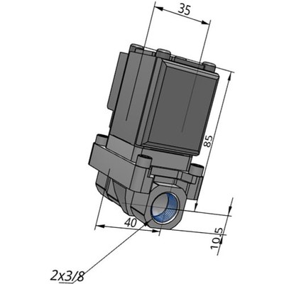 1 pc SMC CORPORATION VXZ230BZ3AXCB VALVE, MEDIA, 2 PORT, SOL, PILOT OPERATED, N