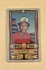 1983 PERMA GRAPHIC==GOLD==SUPER STAR #-310 AL OLIVER==MONTREAL EXPOS